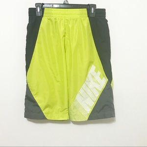 Nike Neon Green Drawstring Pockets Swim Trunks
